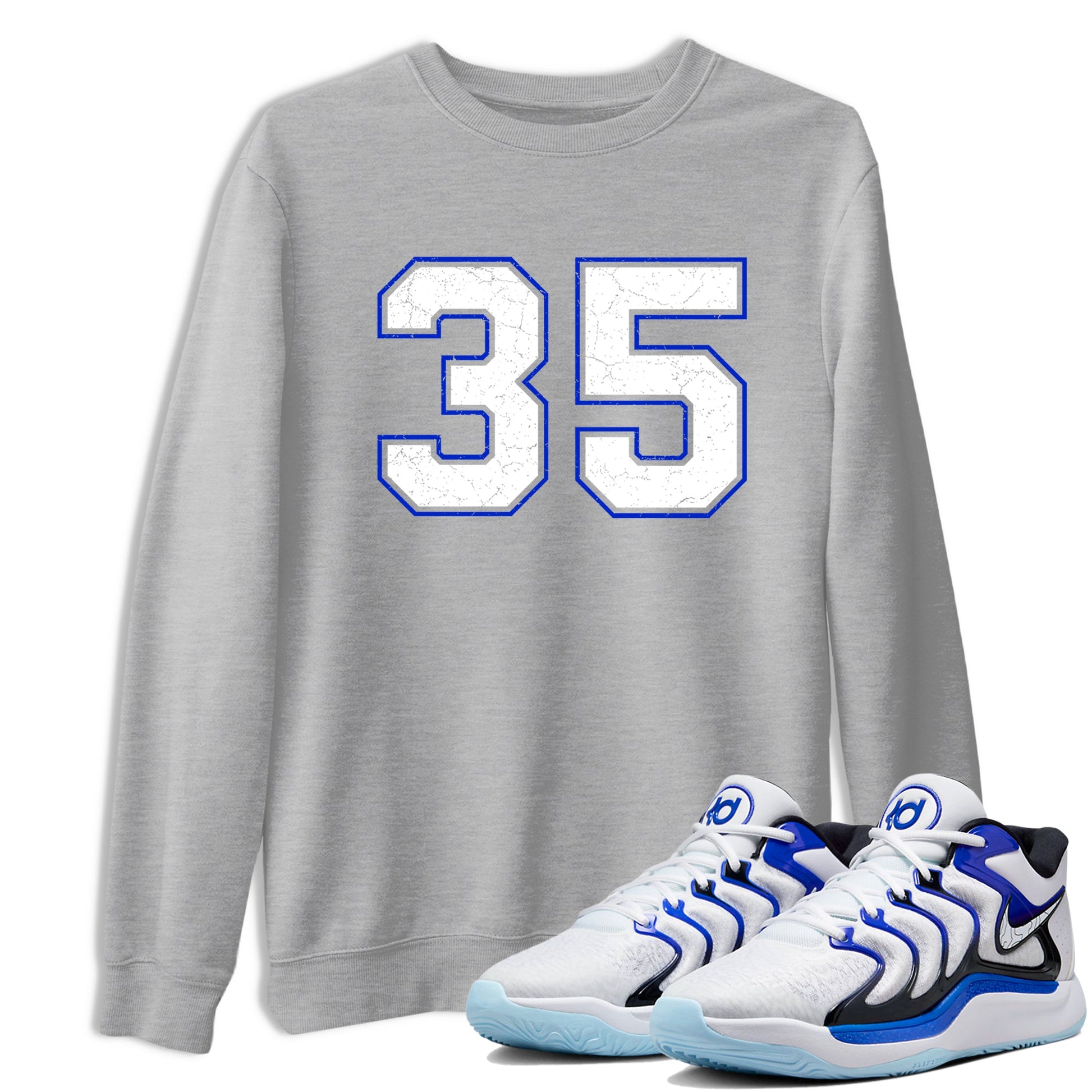 Sneaker Threads – Sneaker Tees To Match Nike KD 17 Penny – Number 35 Graphic Tee Heather Grey 1. Perfect for Jordan releases 2025 colorways. Perfect for Kevin Durant basketball sneaker releases and retro Penny-inspired 2025 colorways.