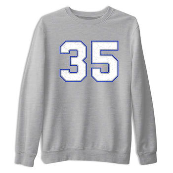 Sneaker Threads – Sneaker Tees To Match Nike KD 17 Penny – Number 35 Graphic Tee Heather Grey 2. Perfect for Jordan releases 2025 colorways. Perfect for Kevin Durant basketball sneaker releases and retro Penny-inspired 2025 colorways.