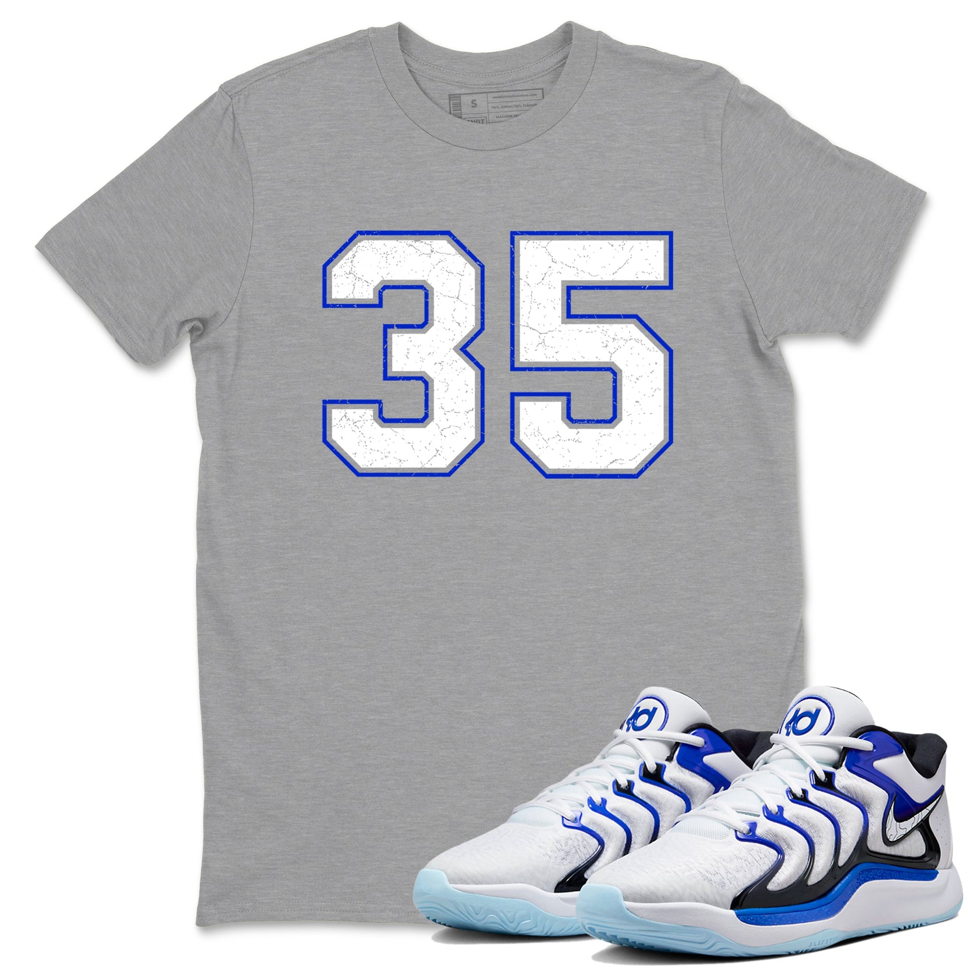 Sneaker Threads – Sneaker Tees To Match Nike KD 17 Penny – Number 35 Graphic Tee Heather Grey 1. Perfect for Jordan releases 2025 colorways. Perfect for Kevin Durant basketball sneaker releases and retro Penny-inspired 2025 colorways.