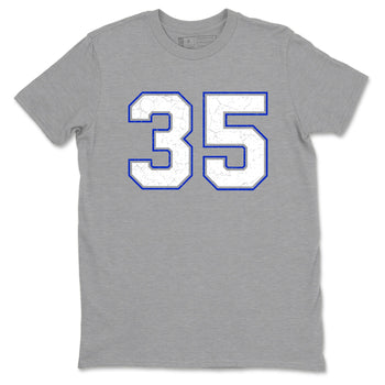 Sneaker Threads – Sneaker Tees To Match Nike KD 17 Penny – Number 35 Graphic Tee Heather Grey 2. Perfect for Jordan releases 2025 colorways. Perfect for Kevin Durant basketball sneaker releases and retro Penny-inspired 2025 colorways.