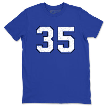 Sneaker Threads – Sneaker Tees To Match Nike KD 17 Penny – Number 35 Graphic Tee Royal Blue 2. Perfect for Jordan releases 2025 colorways. Perfect for Kevin Durant basketball sneaker releases and retro Penny-inspired 2025 colorways.