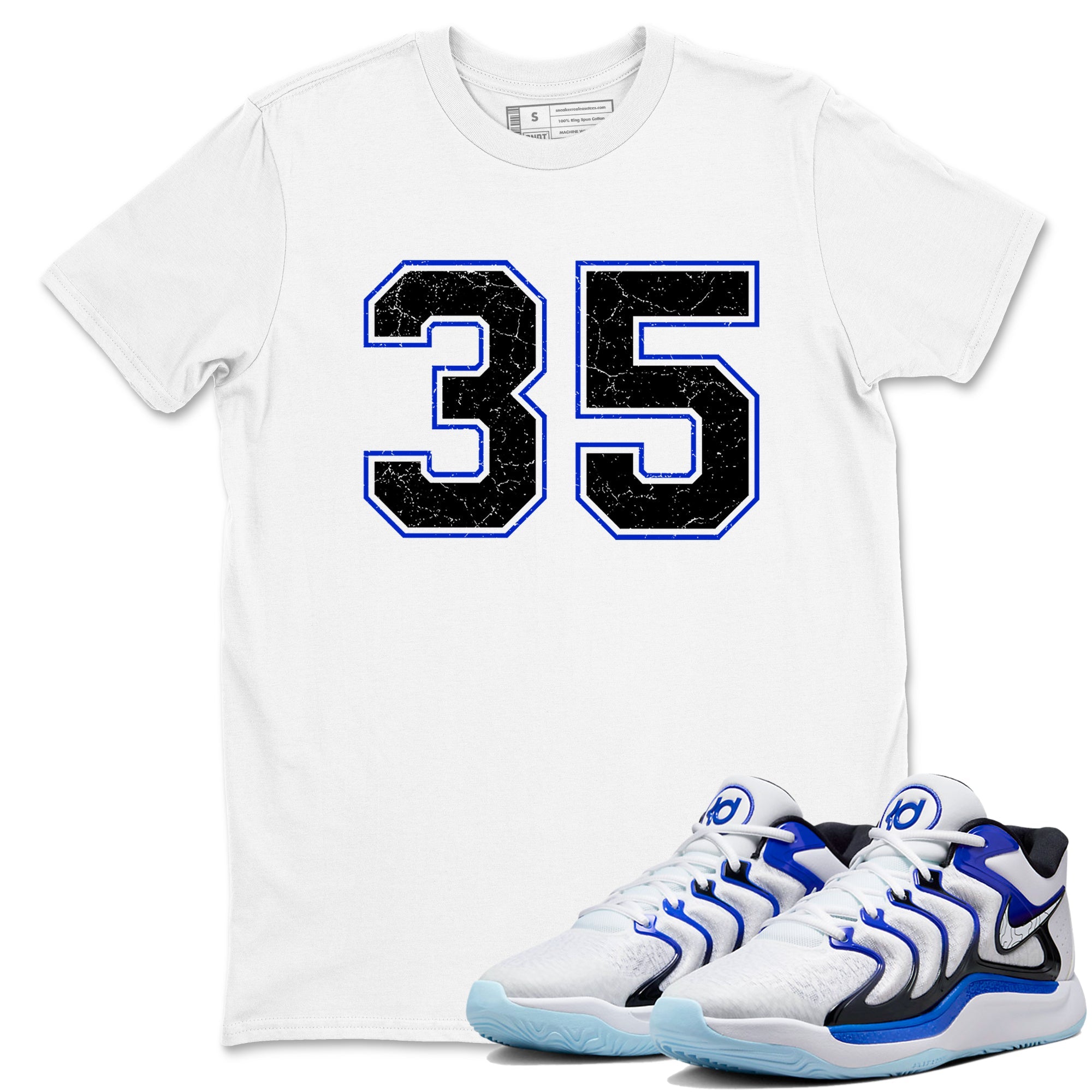Sneaker Threads – Sneaker Tees To Match Nike KD 17 Penny – Number 35 Graphic Tee White 1. Perfect for Jordan releases 2025 colorways. Perfect for Kevin Durant basketball sneaker releases and retro Penny-inspired 2025 colorways.