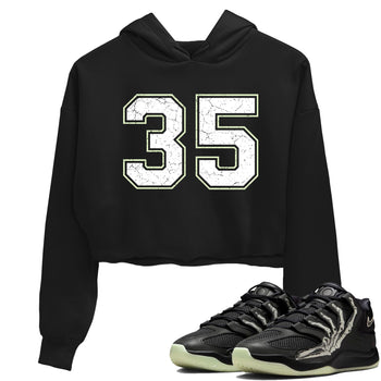 Sneaker Threads – Sneaker Tees To Match Nike KD 18 Halloween – Number 35 Crop Tee Black 1. Perfect for Jordan releases 2025 colorways. Perfect for Kevin Durant sneaker releases and Halloween 2025 colorways.