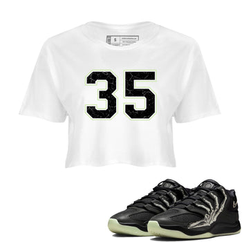 Sneaker Threads – Sneaker Tees To Match Nike KD 18 Halloween – Number 35 Crop Tee White 1. Perfect for Jordan releases 2025 colorways. Perfect for Kevin Durant sneaker releases and Halloween 2025 colorways.