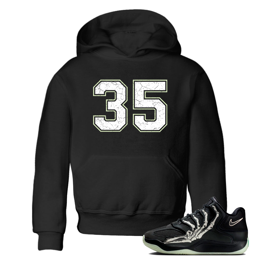 Sneaker Threads – Sneaker Tees To Match Nike KD 18 Halloween – Number 35 Youth Graphic Tee Black 1. Perfect for Jordan releases 2025 colorways. Perfect for Kevin Durant sneaker releases and Halloween 2025 colorways.