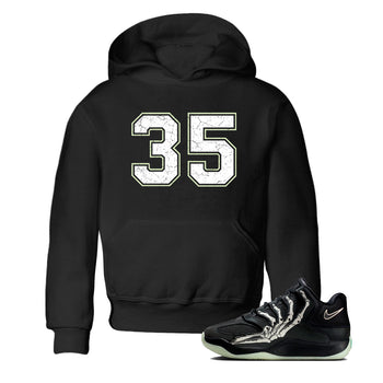 Sneaker Threads – Sneaker Tees To Match Nike KD 18 Halloween – Number 35 Youth Graphic Tee Black 1. Perfect for Jordan releases 2025 colorways. Perfect for Kevin Durant sneaker releases and Halloween 2025 colorways.