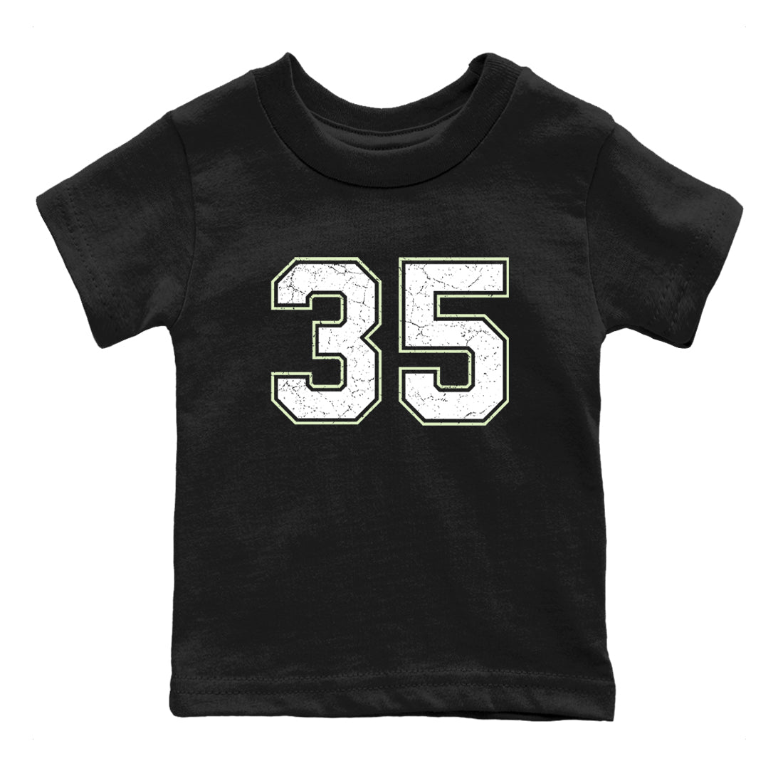 Sneaker Threads – Sneaker Tees To Match Nike KD 18 Halloween – Number 35 Youth Graphic Tee Black 2. Perfect for Jordan releases 2025 colorways. Perfect for Kevin Durant sneaker releases and Halloween 2025 colorways.