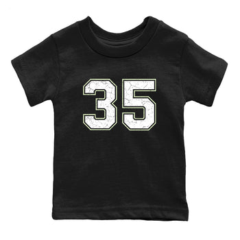 Sneaker Threads – Sneaker Tees To Match Nike KD 18 Halloween – Number 35 Youth Graphic Tee Black 2. Perfect for Jordan releases 2025 colorways. Perfect for Kevin Durant sneaker releases and Halloween 2025 colorways.