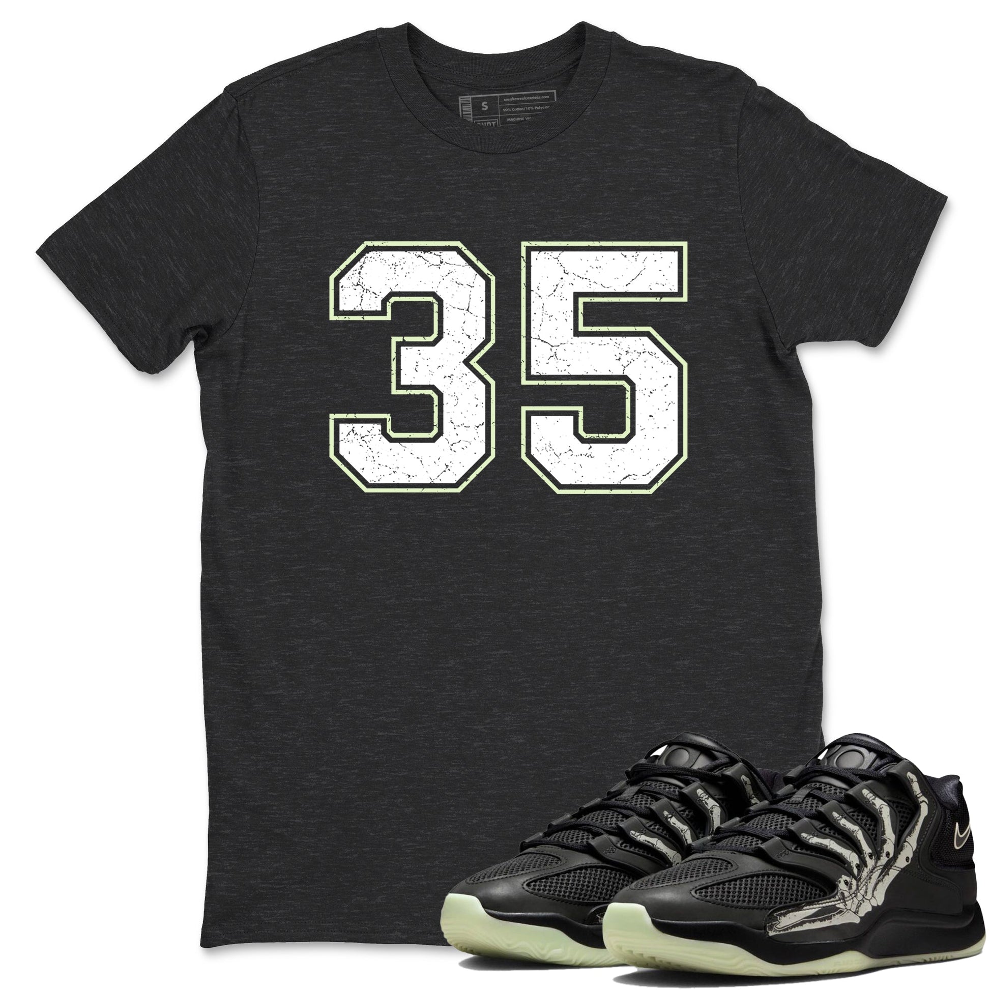 Sneaker Threads – Sneaker Tees To Match Nike KD 18 Halloween – Number 35 Graphic Tee Charcoal Heather 1. Perfect for Jordan releases 2025 colorways. Perfect for Kevin Durant sneaker releases and Halloween 2025 colorways.