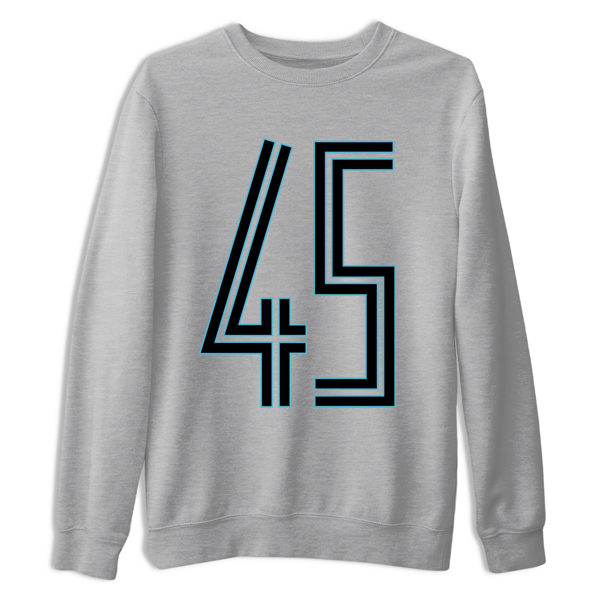 Sneaker Threads – Sneaker Tees To Match Air Jordan 11 Retro Gamma – Number 45 Graphic Tee Heather Grey 2. Perfect for Jordan releases 2025 colorways.