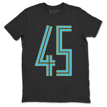 Sneaker Threads – Sneaker Tees To Match Air Jordan 11 Retro Gamma – Number 45 Graphic Tee Charcoal Heather 2. Perfect for Jordan releases 2025 colorways.