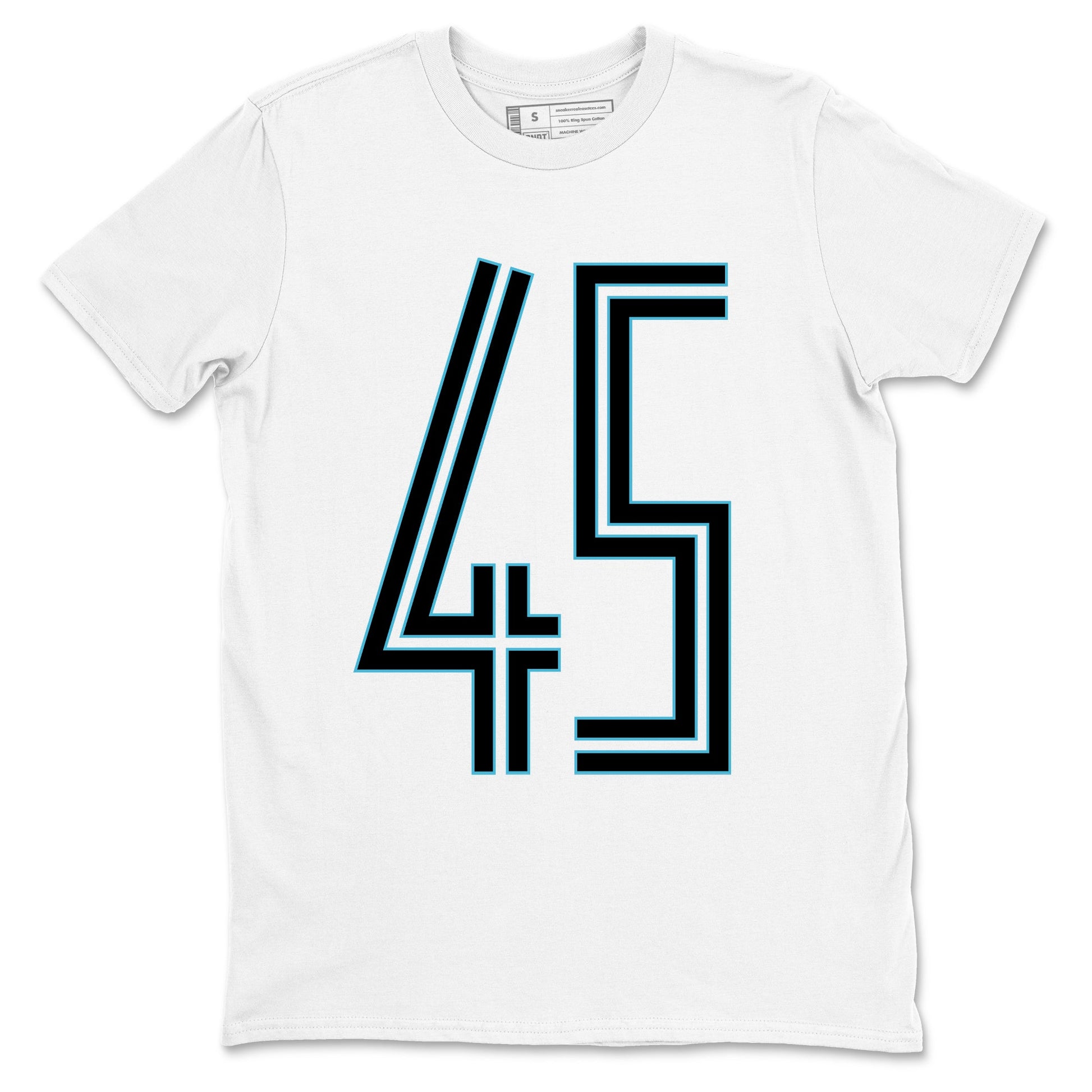 Sneaker Threads – Sneaker Tees To Match Air Jordan 11 Retro Gamma – Number 45 Graphic Tee White 2. Perfect for Jordan releases 2025 colorways.