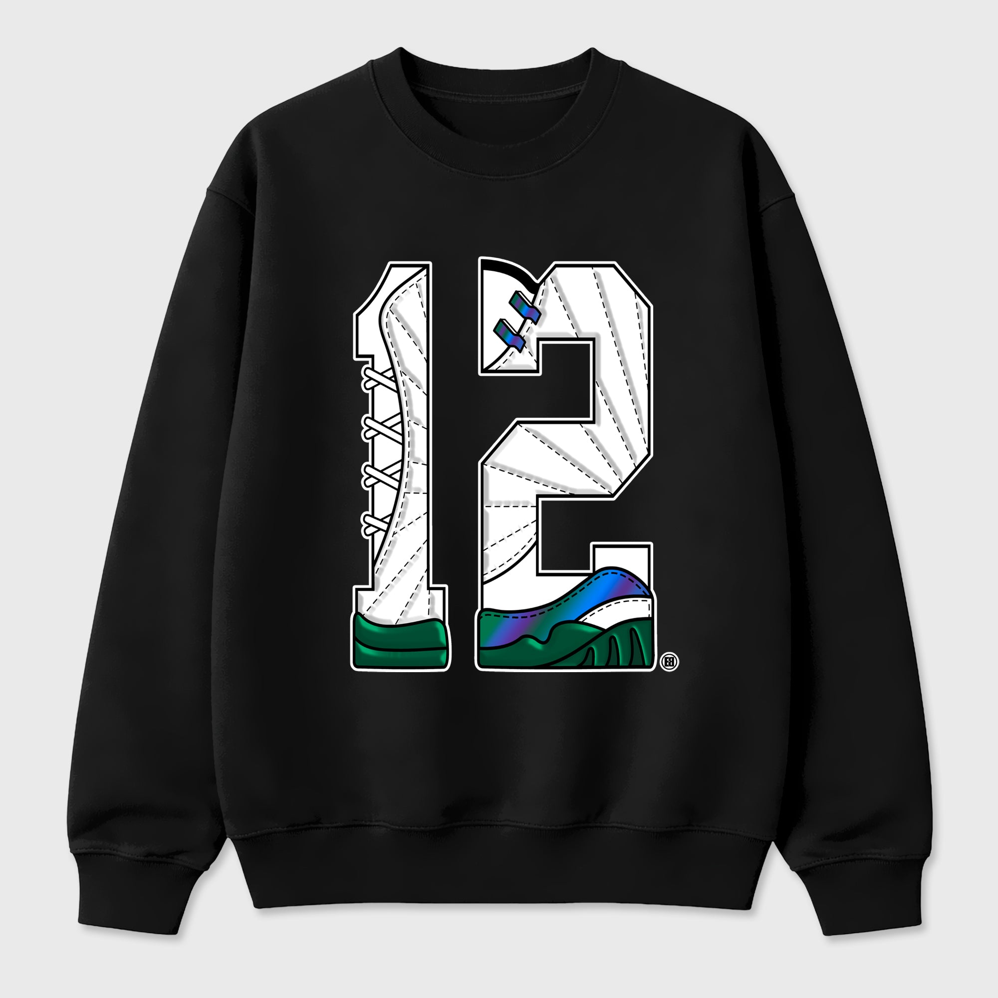 Number Statue Graphic T-Shirt featuring original streetwear artwork designed to match the Air Jordan 12 Bucks. Black 2 Graphic Tee.