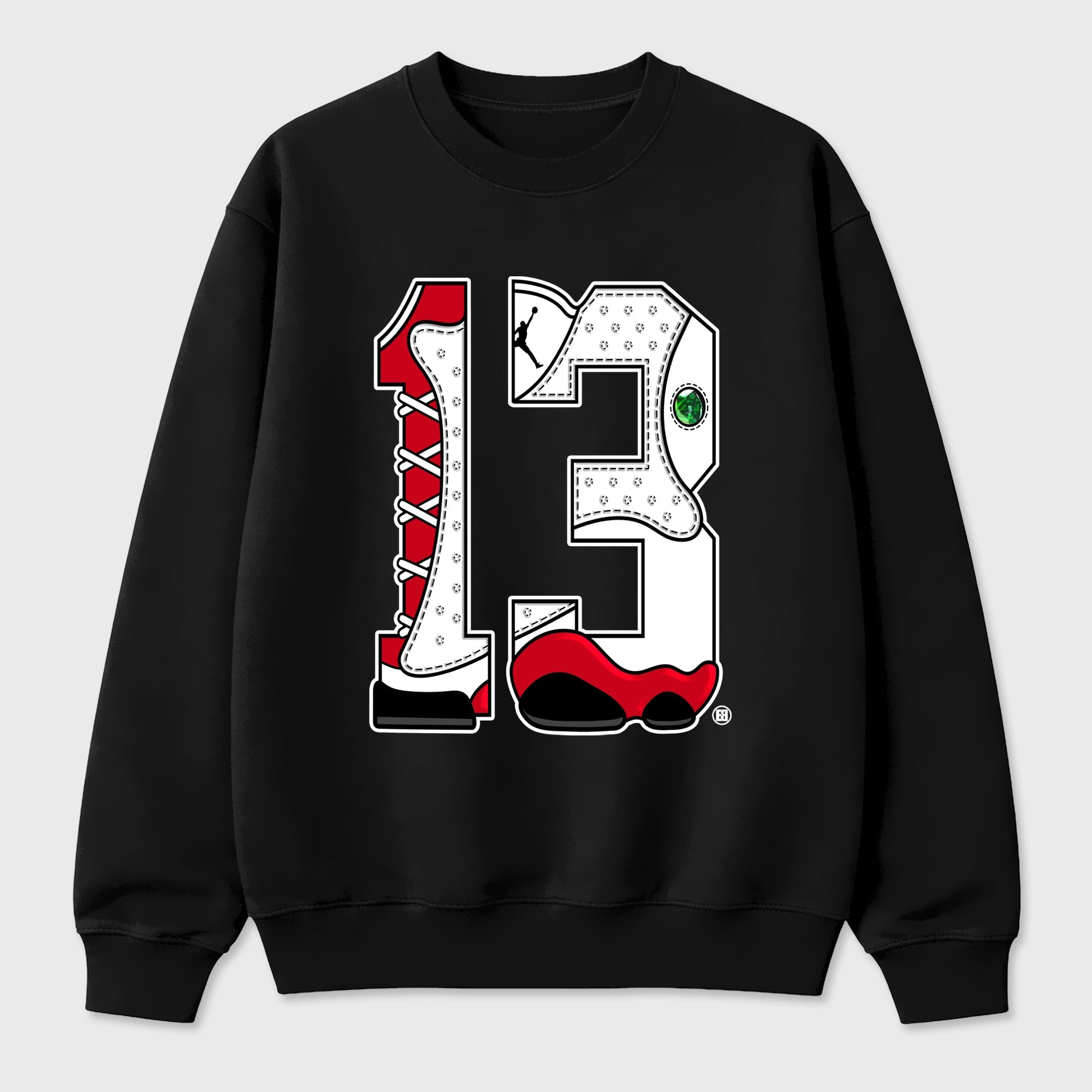 Sneaker match tees  Sneaker Tees To Match Air Jordan 13 Chicago Shoes  Number Statue Tee Black 2