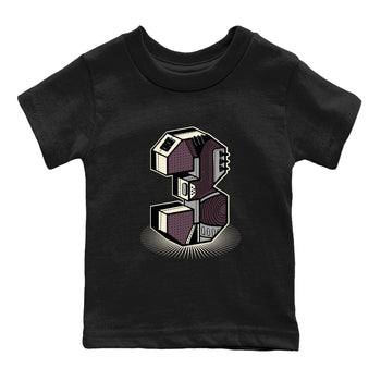 AJ3 A Ma Maniere x Black shirts to match jordans Number Statue sneaker match tees A Ma Maniere x Air Jordan 3 “Black” SNRT Sneaker Tees streetwear brand Baby and Youth Black 2 cotton tee