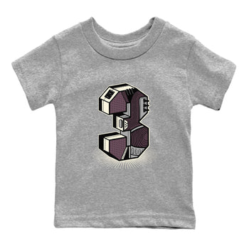 AJ3 A Ma Maniere x Black shirts to match jordans Number Statue sneaker match tees A Ma Maniere x Air Jordan 3 “Black” SNRT Sneaker Tees streetwear brand Baby and Youth Heather Grey 2 cotton tee