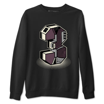 AJ3 A Ma Maniere x Black shirts to match jordans Number Statue sneaker match tees A Ma Maniere x Air Jordan 3 “Black” SNRT Sneaker Tees streetwear brand Black 2 unisex cotton tee