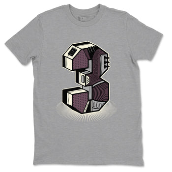 AJ3 A Ma Maniere x Black shirts to match jordans Number Statue sneaker match tees A Ma Maniere x Air Jordan 3 “Black” SNRT Sneaker Tees streetwear brand Heather Grey 2 unisex cotton tee