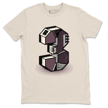 AJ3 A Ma Maniere x Black shirts to match jordans Number Statue sneaker match tees A Ma Maniere x Air Jordan 3 “Black” SNRT Sneaker Tees streetwear brand Natural 2 unisex cotton tee