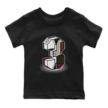 3s A Ma Maniere x Burgundy Crush shirts to match jordans Number Statue sneaker match teesA Ma Maniére x Air Jordan 3 "Burgundy Crush" SNRT Sneaker Tees streetwear brand Baby and Youth Black 2 cotton tee