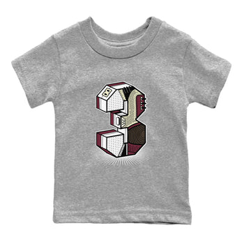3s A Ma Maniere x Burgundy Crush shirts to match jordans Number Statue sneaker match teesA Ma Maniére x Air Jordan 3 "Burgundy Crush" SNRT Sneaker Tees streetwear brand Baby and Youth Heather Grey 2 cotton tee