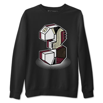 3s A Ma Maniere x Burgundy Crush shirts to match jordans Number Statue sneaker match teesA Ma Maniére x Air Jordan 3 "Burgundy Crush" SNRT Sneaker Tees streetwear brand Black 2 unisex cotton tee