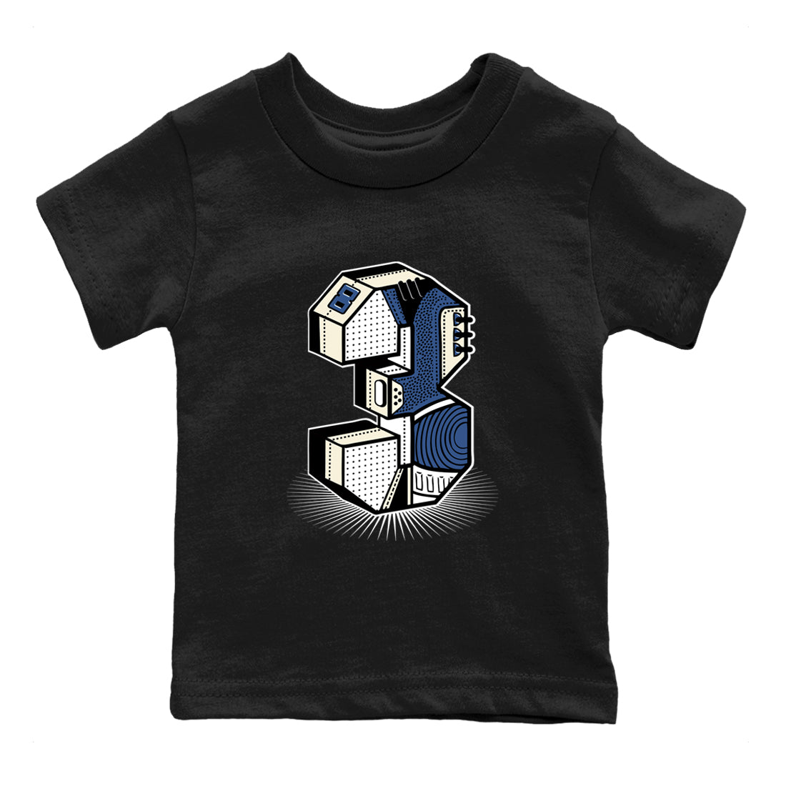 A Ma Maniere Air Jordan 3 Diffused Blue shirts to match jordans Number Statue graphic tee Jordan 3 For The Love best t-shirts to wear with jordans SNRT Sneaker Tees Youth Baby Black 2 tee