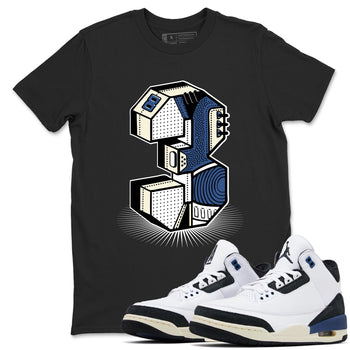 A Ma Maniere Air Jordan 3 Diffused Blue shirts to match jordans Number Statue graphic tee Jordan 3 For The Love best t-shirts to wear with jordans SNRT Sneaker Tees unisex cotton Black 1 shirts