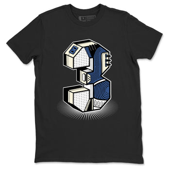 A Ma Maniere Air Jordan 3 Diffused Blue shirts to match jordans Number Statue graphic tee Jordan 3 For The Love best t-shirts to wear with jordans SNRT Sneaker Tees unisex cotton Black 2 shirts