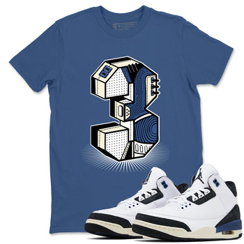 A Ma Maniere Air Jordan 3 Diffused Blue shirts to match jordans Number Statue graphic tee Jordan 3 For The Love best t-shirts to wear with jordans SNRT Sneaker Tees unisex cotton Denim Blue 1 shirts