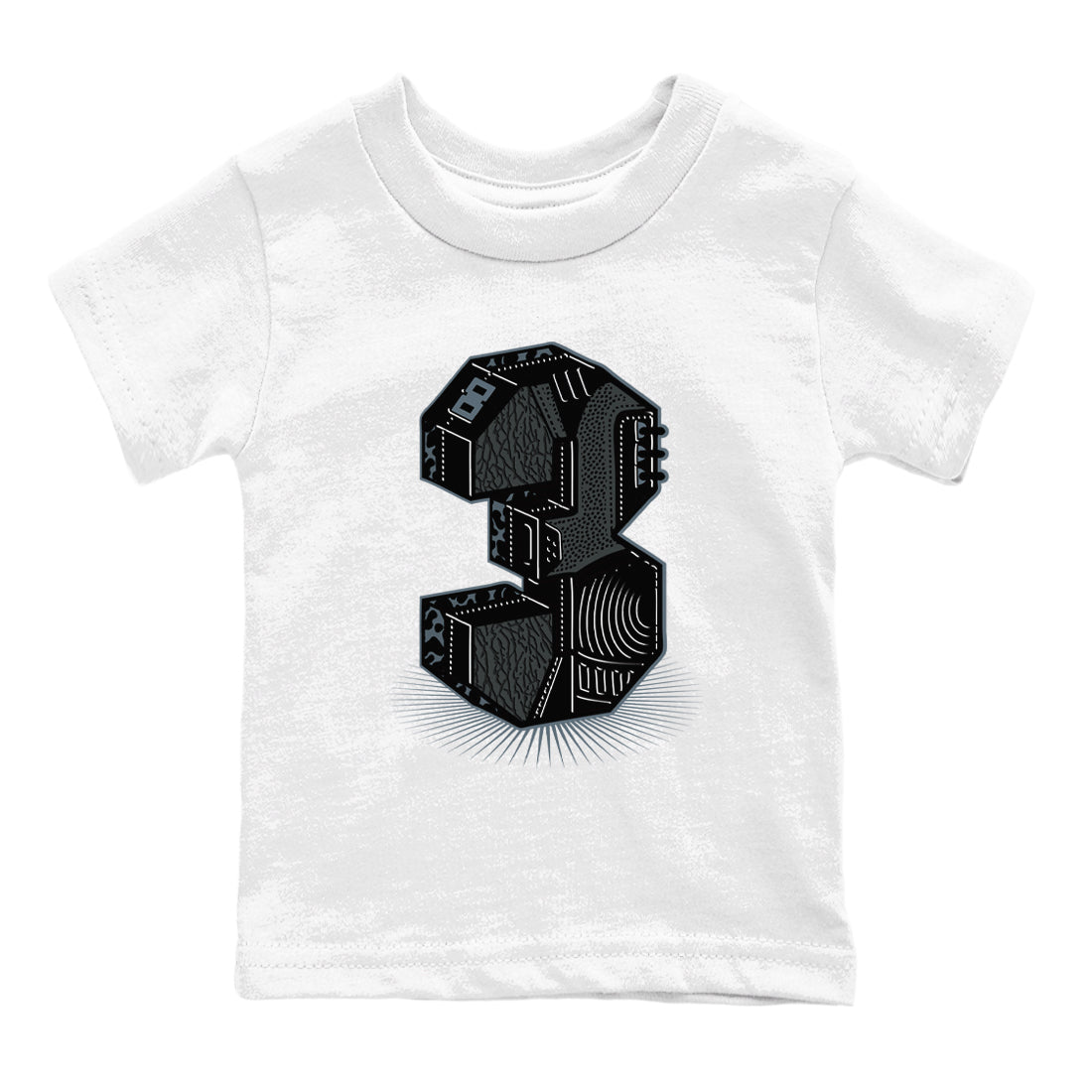 3s Black Cat shirts to match jordans Number Statue best t shirts to wear with jordans AJ3 Retro Black Cat match shoes to clothes SNRT Sneaker Tees Youth Baby White 2 tee