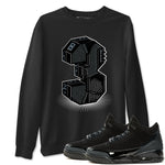 3s Black Cat shirts to match jordans Number Statue best t shirts to wear with jordans AJ3 Retro Black Cat match shoes to clothes SNRT Sneaker Tees unisex cotton Black 1 shirts