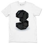 3s Black Cat shirts to match jordans Number Statue best t shirts to wear with jordans AJ3 Retro Black Cat match shoes to clothes SNRT Sneaker Tees unisex cotton White 2 shirts