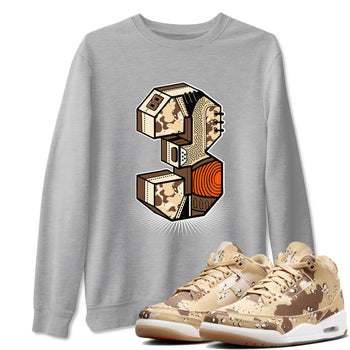 WNBA x Air Jordan 3 “Desert Camo” shirts to match jordans Number Statue sneaker match tees Air Jordan 3 Desert Camo SNRT Sneaker Release Tees Clothing Sneakerhead ShirtsHeather Grey 1 unisex cotton tee
