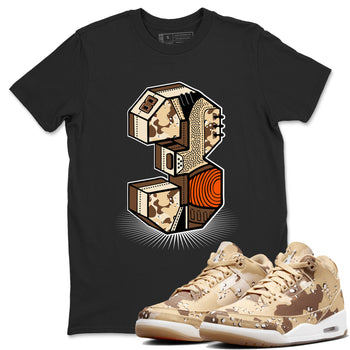 WNBA x Air Jordan 3 “Desert Camo” shirts to match jordans Number Statue sneaker match tees Air Jordan 3 Desert Camo SNRT Sneaker Release Tees Clothing Sneakerhead ShirtsBlack 1 unisex cotton tee