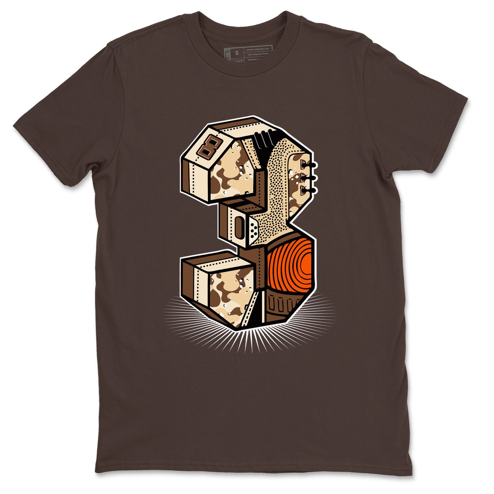 WNBA x Air Jordan 3 “Desert Camo” shirts to match jordans Number Statue sneaker match tees Air Jordan 3 Desert Camo SNRT Sneaker Release Tees Clothing Sneakerhead ShirtsDark Chocolate 2 unisex cotton tee