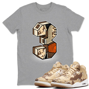 WNBA x Air Jordan 3 “Desert Camo” shirts to match jordans Number Statue sneaker match tees Air Jordan 3 Desert Camo SNRT Sneaker Release Tees Clothing Sneakerhead ShirtsHeather Grey 1 unisex cotton tee