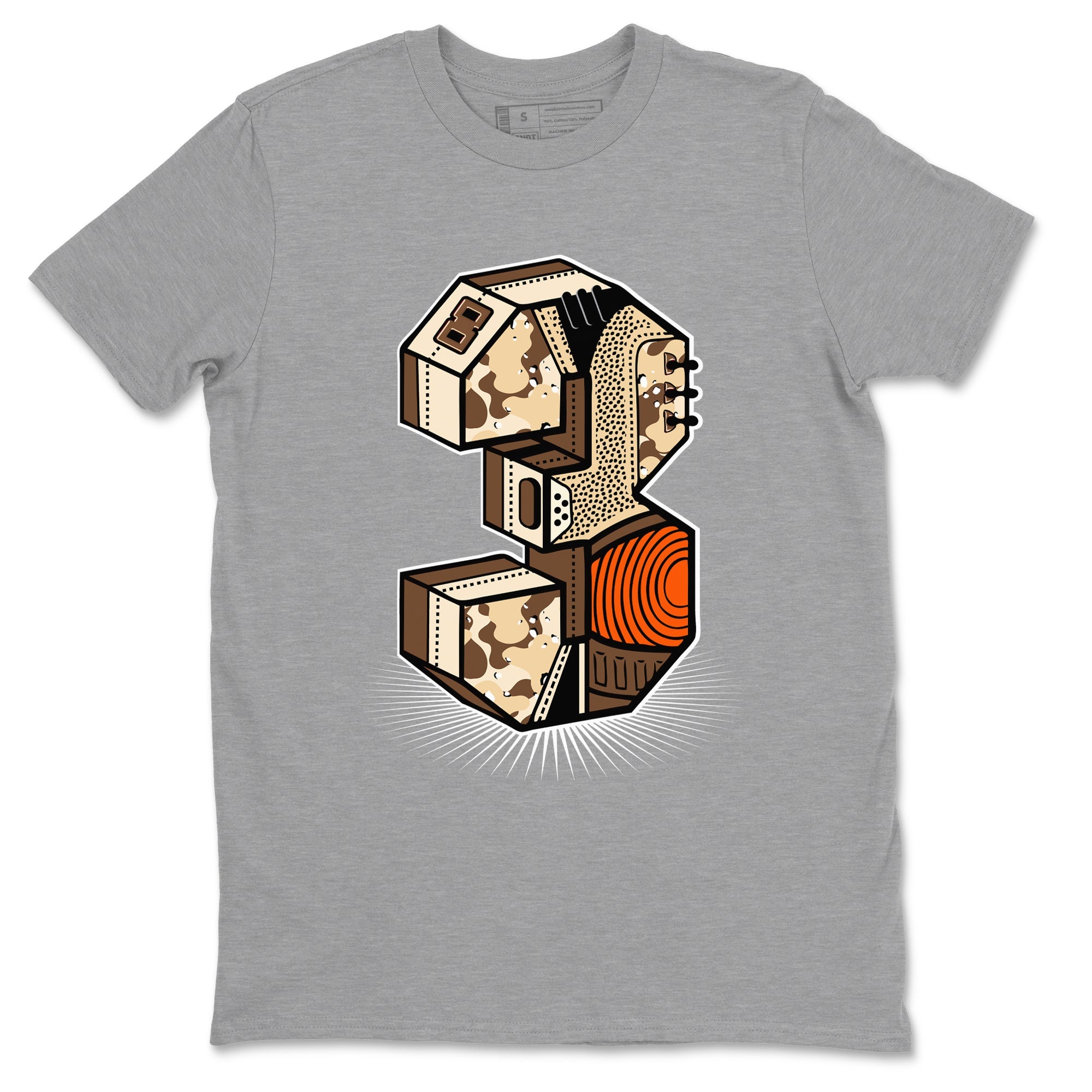 WNBA x Air Jordan 3 “Desert Camo” shirts to match jordans Number Statue sneaker match tees Air Jordan 3 Desert Camo SNRT Sneaker Release Tees Clothing Sneakerhead ShirtsHeather Grey 2 unisex cotton tee