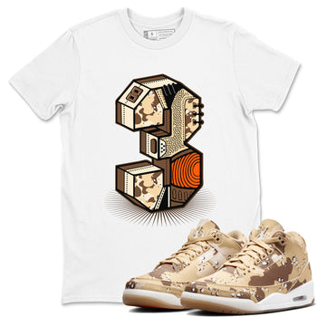 WNBA x Air Jordan 3 “Desert Camo” shirts to match jordans Number Statue sneaker match tees Air Jordan 3 Desert Camo SNRT Sneaker Release Tees Clothing Sneakerhead ShirtsWhite 1 unisex cotton tee
