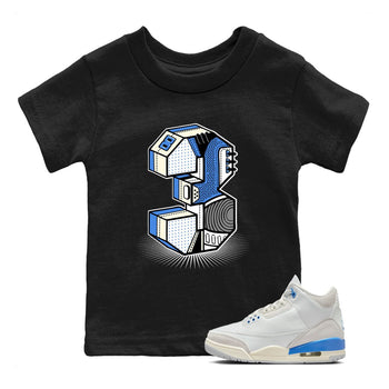 Air Jordan 3 Lucky Shorts shirts to match jordans Number Statue sneaker match tees Air Jordan 3 Retro Lucky Shorts match shoes to clothes SNRT Sneaker Tees Youth Baby Black 1 tee