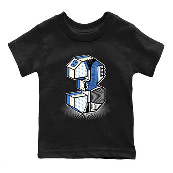 Air Jordan 3 Lucky Shorts shirts to match jordans Number Statue sneaker match tees Air Jordan 3 Retro Lucky Shorts match shoes to clothes SNRT Sneaker Tees Youth Baby Black 2 tee