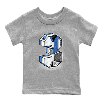 Air Jordan 3 Lucky Shorts shirts to match jordans Number Statue sneaker match tees Air Jordan 3 Retro Lucky Shorts match shoes to clothes SNRT Sneaker Tees Youth Baby Heather Grey 2 tee
