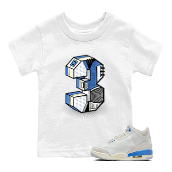 Air Jordan 3 Lucky Shorts shirts to match jordans Number Statue sneaker match tees Air Jordan 3 Retro Lucky Shorts match shoes to clothes SNRT Sneaker Tees Youth Baby White 1 tee