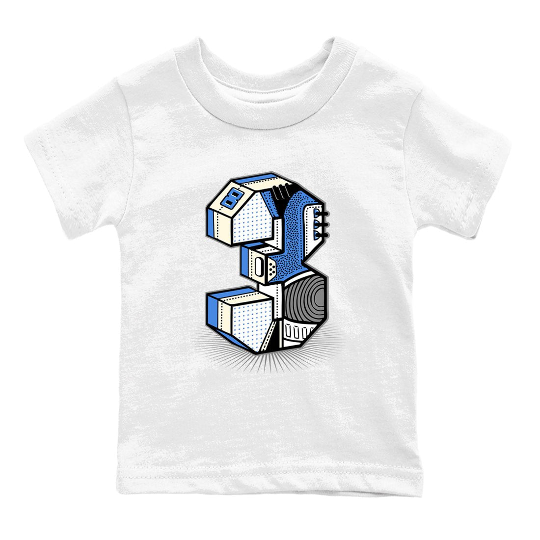 Air Jordan 3 Lucky Shorts shirts to match jordans Number Statue sneaker match tees Air Jordan 3 Retro Lucky Shorts match shoes to clothes SNRT Sneaker Tees Youth Baby White 2 tee