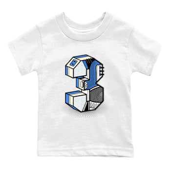 Air Jordan 3 Lucky Shorts shirts to match jordans Number Statue sneaker match tees Air Jordan 3 Retro Lucky Shorts match shoes to clothes SNRT Sneaker Tees Youth Baby White 2 tee