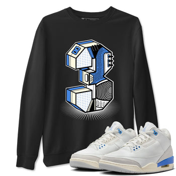 Air Jordan 3 Lucky Shorts shirts to match jordans Number Statue sneaker match tees Air Jordan 3 Retro Lucky Shorts match shoes to clothes SNRT Sneaker Tees unisex cotton Black 1 shirts