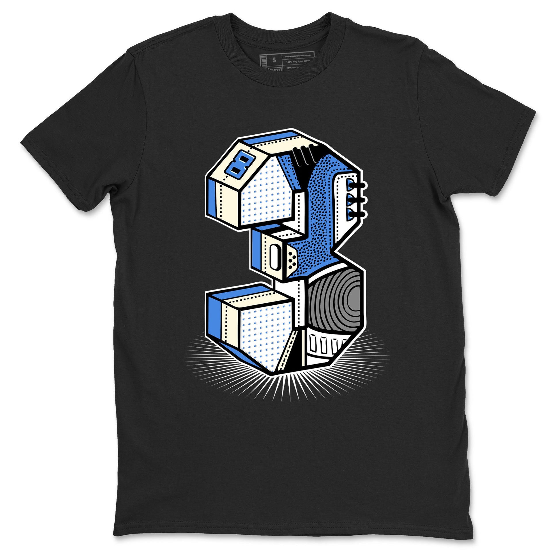 Air Jordan 3 Lucky Shorts shirts to match jordans Number Statue sneaker match tees Air Jordan 3 Retro Lucky Shorts match shoes to clothes SNRT Sneaker Tees unisex cotton Black 2 shirts