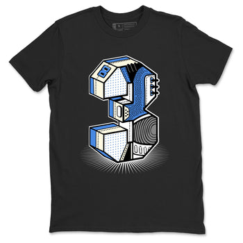 Air Jordan 3 Lucky Shorts shirts to match jordans Number Statue sneaker match tees Air Jordan 3 Retro Lucky Shorts match shoes to clothes SNRT Sneaker Tees unisex cotton Black 2 shirts