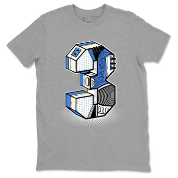 Air Jordan 3 Lucky Shorts shirts to match jordans Number Statue sneaker match tees Air Jordan 3 Retro Lucky Shorts match shoes to clothes SNRT Sneaker Tees unisex cotton Heather Grey 2 shirts