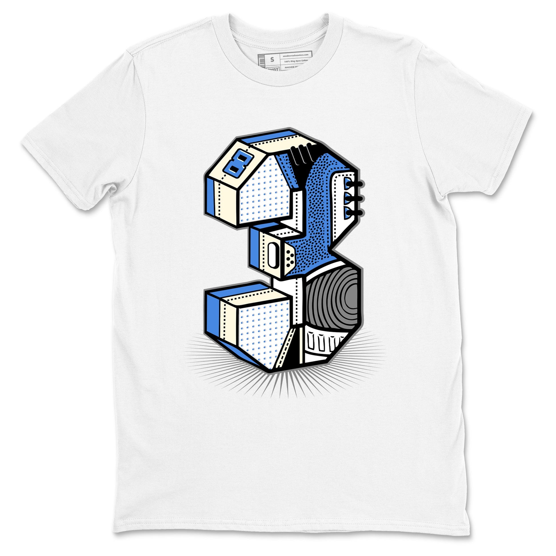 Air Jordan 3 Lucky Shorts shirts to match jordans Number Statue sneaker match tees Air Jordan 3 Retro Lucky Shorts match shoes to clothes SNRT Sneaker Tees unisex cotton White 2 shirts